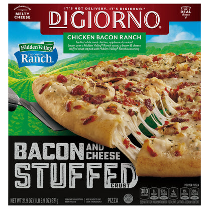DiGiorno Chicken Bacon Ranch Pizza, Hidden Valley Ranch, Stuffed Crust Pizza, (Frozen)