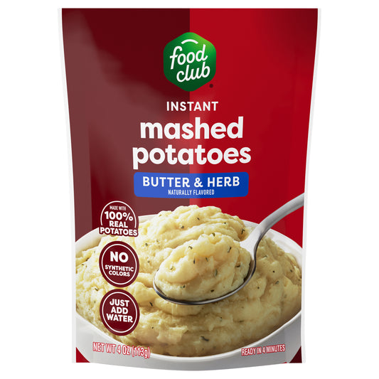 Food Club Instant Butter & Herb Mashed Potatoes 4 oz