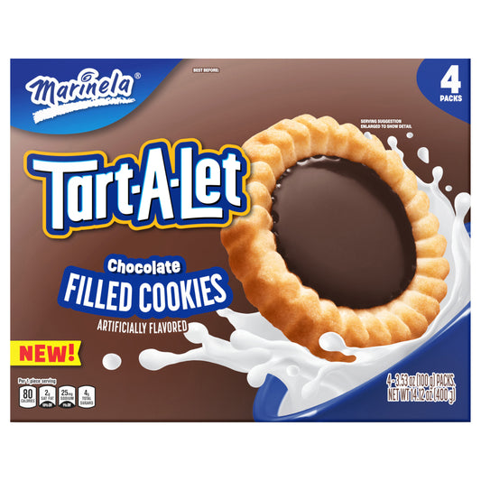 Marinela Tart-A-Let Chocolate Filled Cookies, 4 packs, 14.12 oz