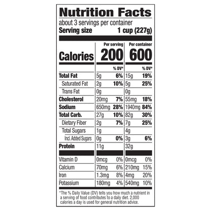 Banquet Family Size Chicken Alfredo with Broccoli, Frozen Meal, 24 OZ