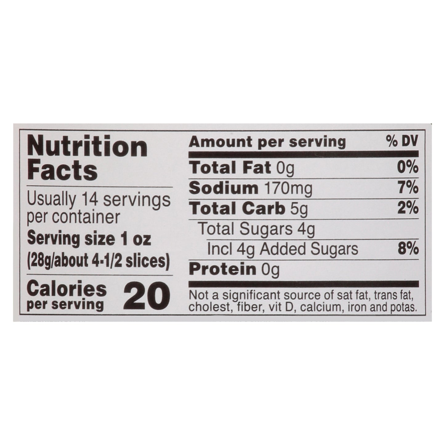 Food Club Bread & Butter Pickle Chips 24 fl oz