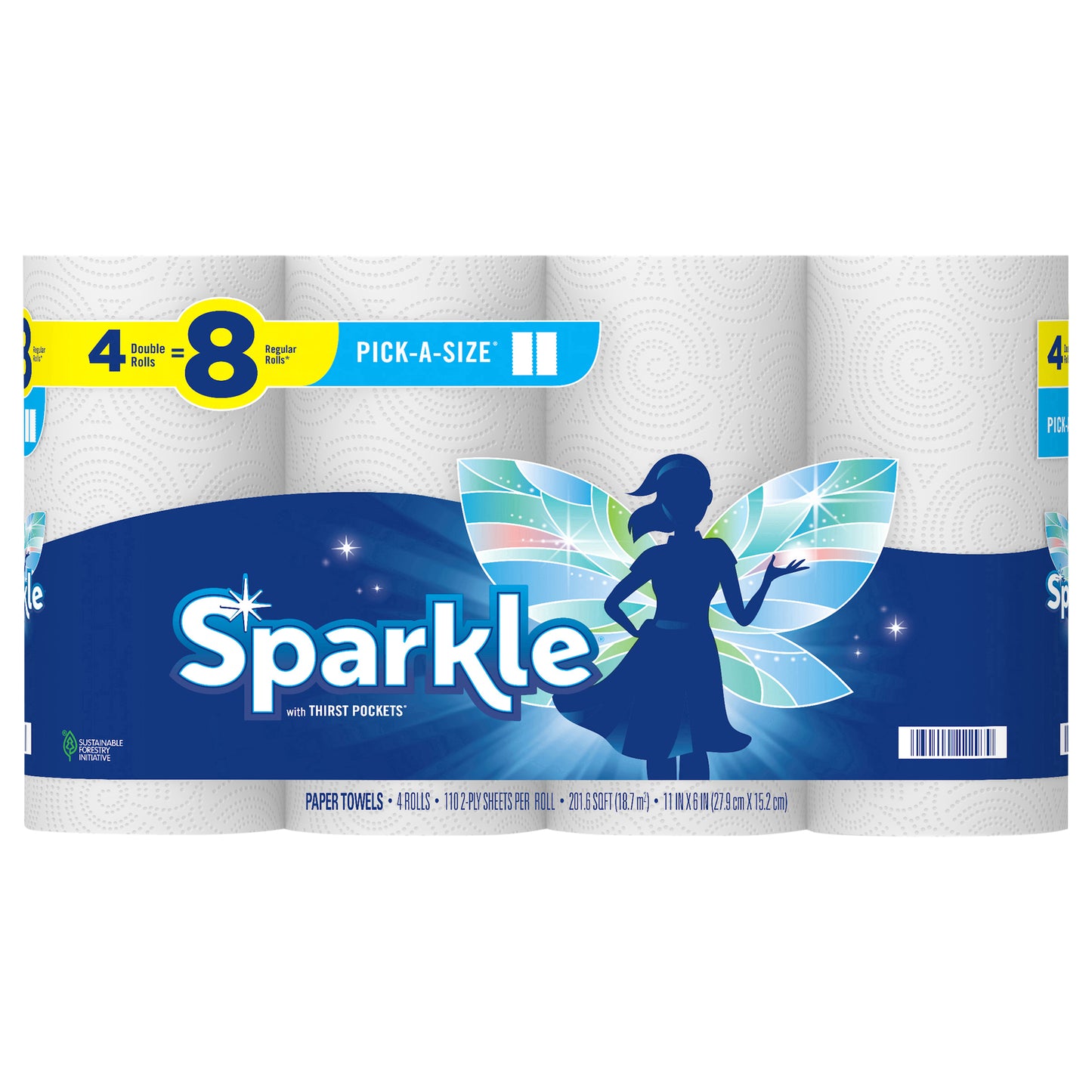 SPARKLE® PICK-A-SIZE® PAPER TOWELS , 4 DOUBLE ROLLS