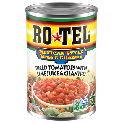 ROTEL Mexican Style Lime and Cilantro Diced Tomatoes and Green Chilies, 10 oz.