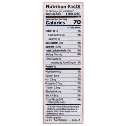 Lewis Bake Shop 1/2 Loaf Artisan Style Bread 12 oz