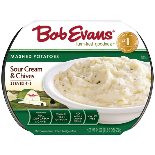 Bob Evans® Sour Cream & Chives Mashed Potatoes 24 oz. Sleeve
