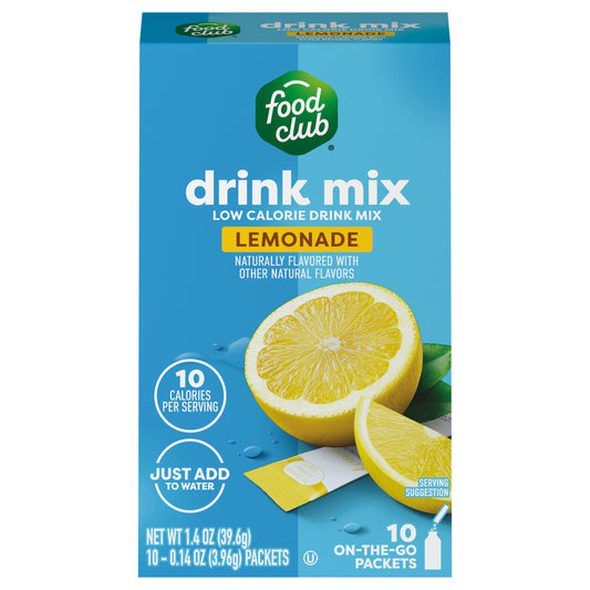 Food Club Low Calorie Lemonade Drink Mix 10 ea