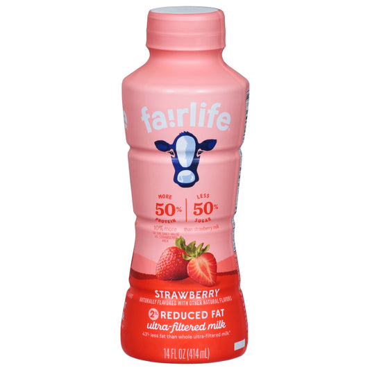 Fairlife Ultra-Filtered 2% Reduced Fat Strawberry Milk 14 fl oz