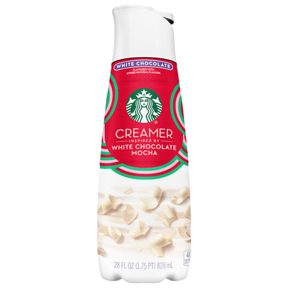 Starbucks White Chocolate Flavored Coffee Creamer, Inspired by White Chocolate Mocha, 28 fl oz