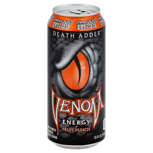 Venom Energy Drink 16 oz - DEATH ADDER