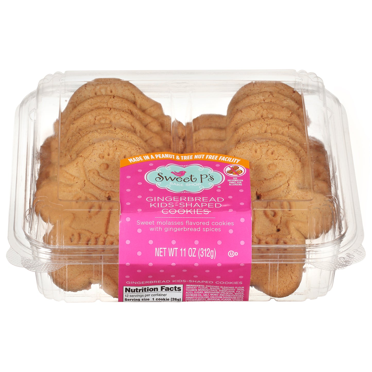 Sweet P's Bake Shop Gingerbread Kids-Shaped Cookies 11 oz