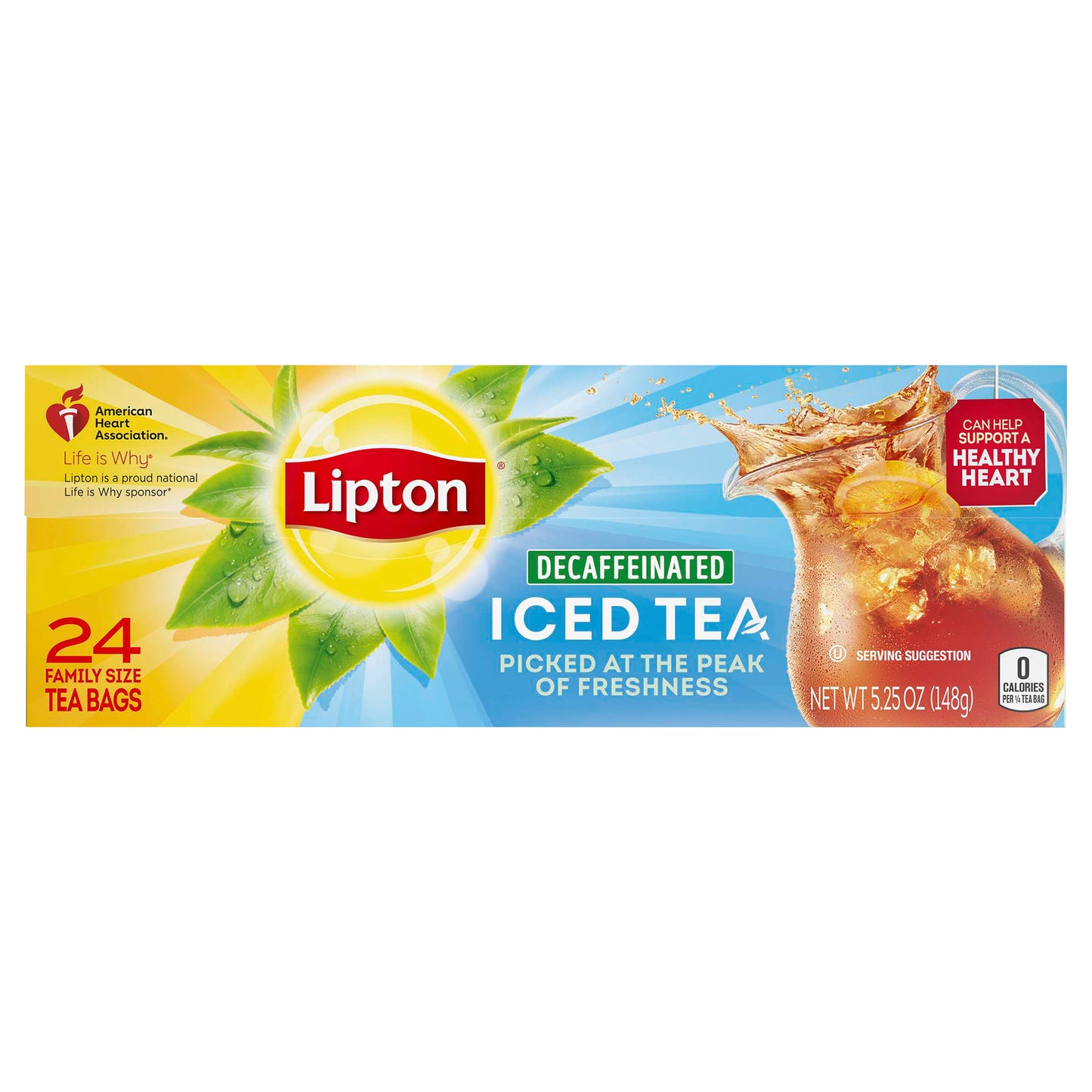 Lipton Decaffeinated Family Size Iced Tea Family Size 24 24 ea Box