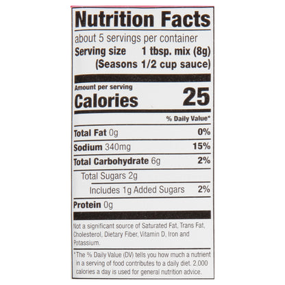 McCormick Italian Mushroom Spaghetti Sauce, 1.5 oz