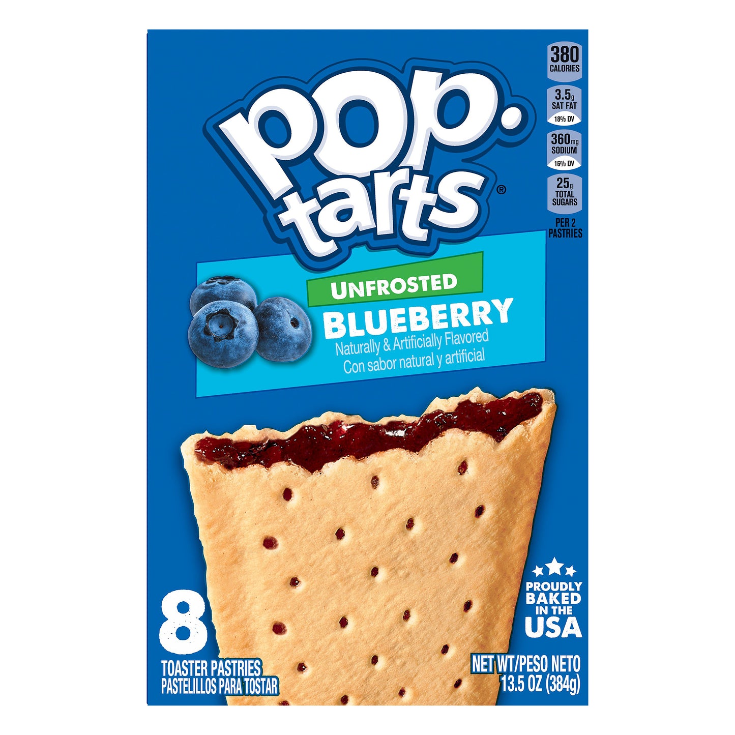 Pop-Tarts Unfrosted Blueberry Toaster Pastries 8 ea