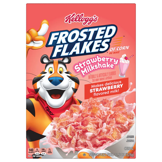 Kellogg's Frosted Flakes Cereal Strawberry Milkshake 11.6oz