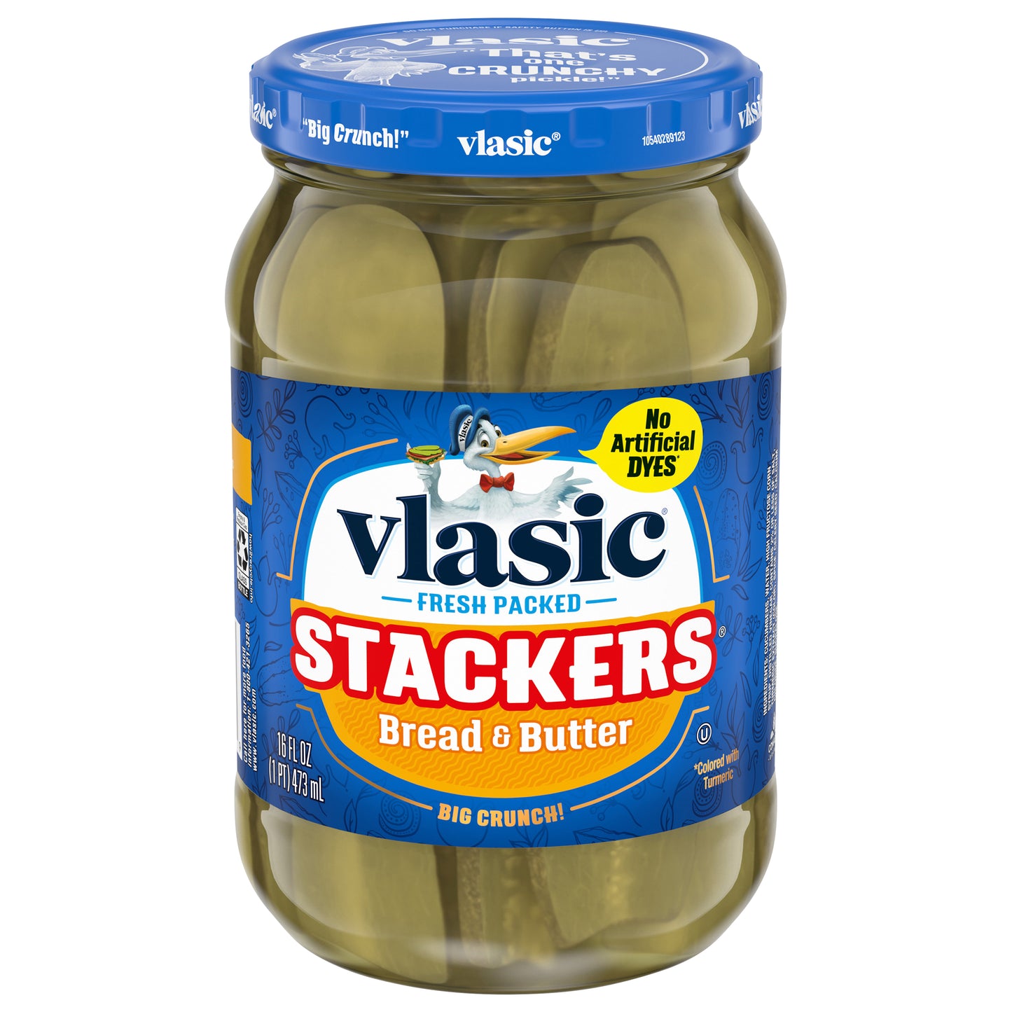 Vlasic Stackers Bread and Butter Pickles, 16 FL OZ