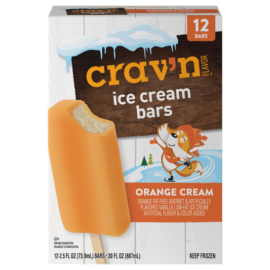 Crav'n Flavor Orange Cream Ice Cream Bars 12 ea