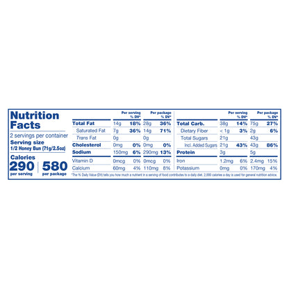 Tastykake Boston Creme Honey Bun, Creme Filled and Chocolate Iced Individually Wrapped Pastry, 5 oz