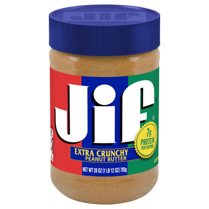 Jif Extra Crunchy Peanut Butter, 28-Ounce Jar