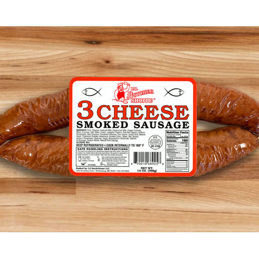 Lil Butcher 3 Cheese Smoked Sausage