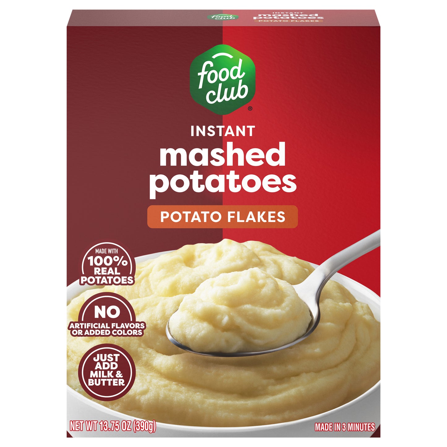 Food Club Instant Potato Flakes Mashed Potatoes 13.75 oz
