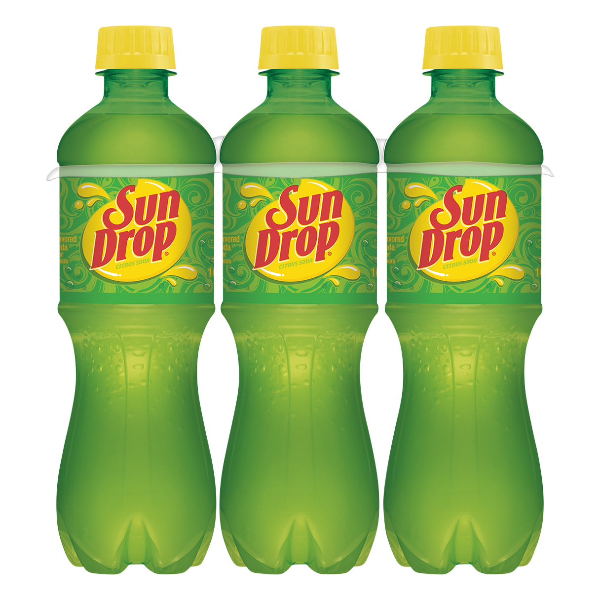 Sun Drop Citrus Soda, .5 L bottles, 6 pack