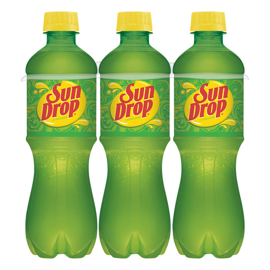 Sun Drop Citrus Soda, .5 L bottles, 6 pack