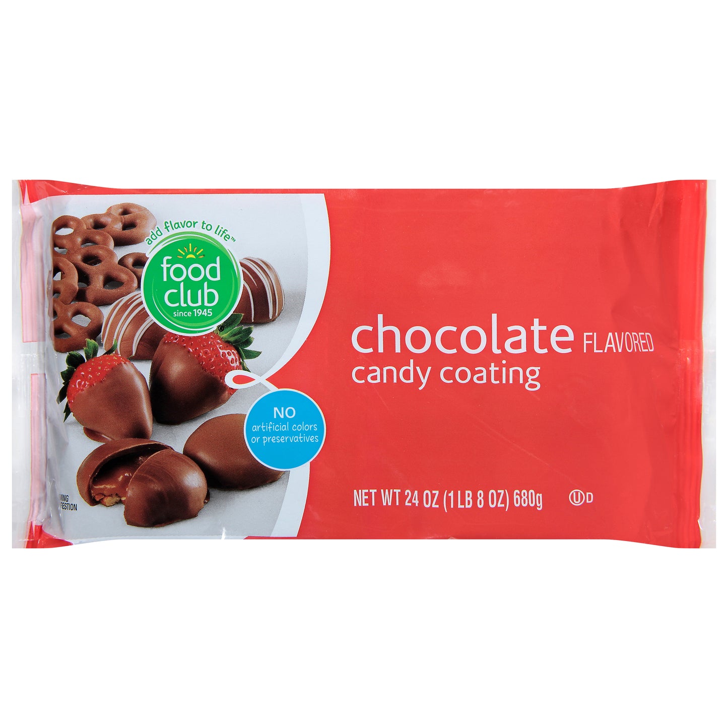Food Club Chocolate Flavored Candy Coating 24 oz