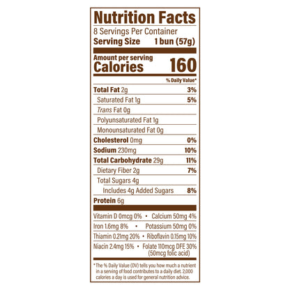 Sara Lee Artesano Brioche Buns, 8 count, 16 oz