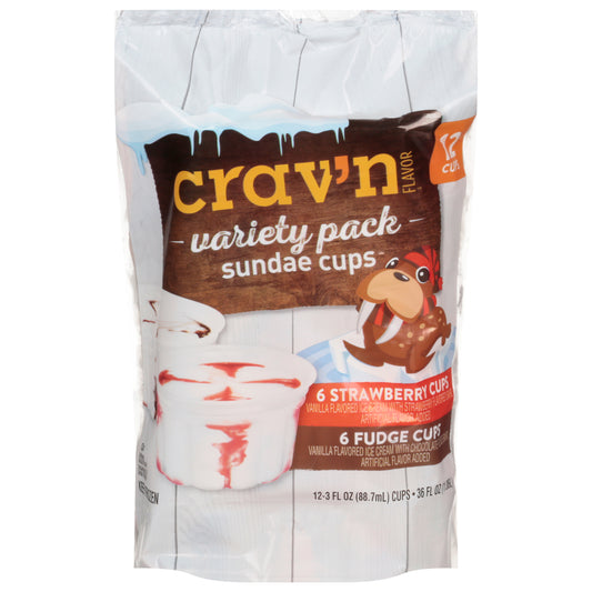 Crav'n Flavor Variety Pack Sundae Cups 12 ea