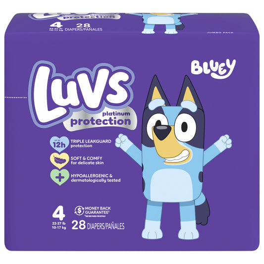 Luvs Platinum Protection Baby Diapers, Size 4, 28 Count