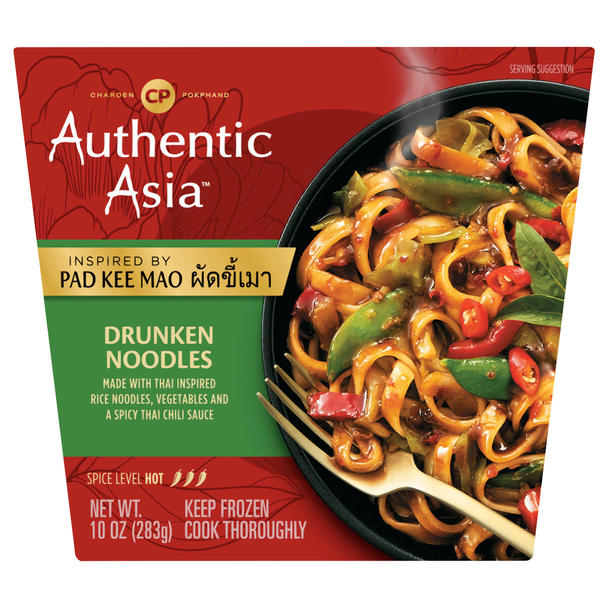 Authentic Asia Drunken Noodles 10oz (Frozen Dinner)