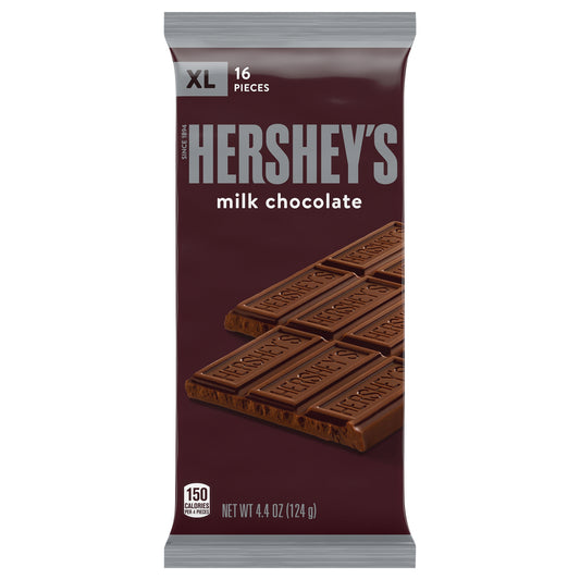 HERSHEY'S Milk Chocolate XL, Candy Bar, 4.4 oz (16 Pieces)