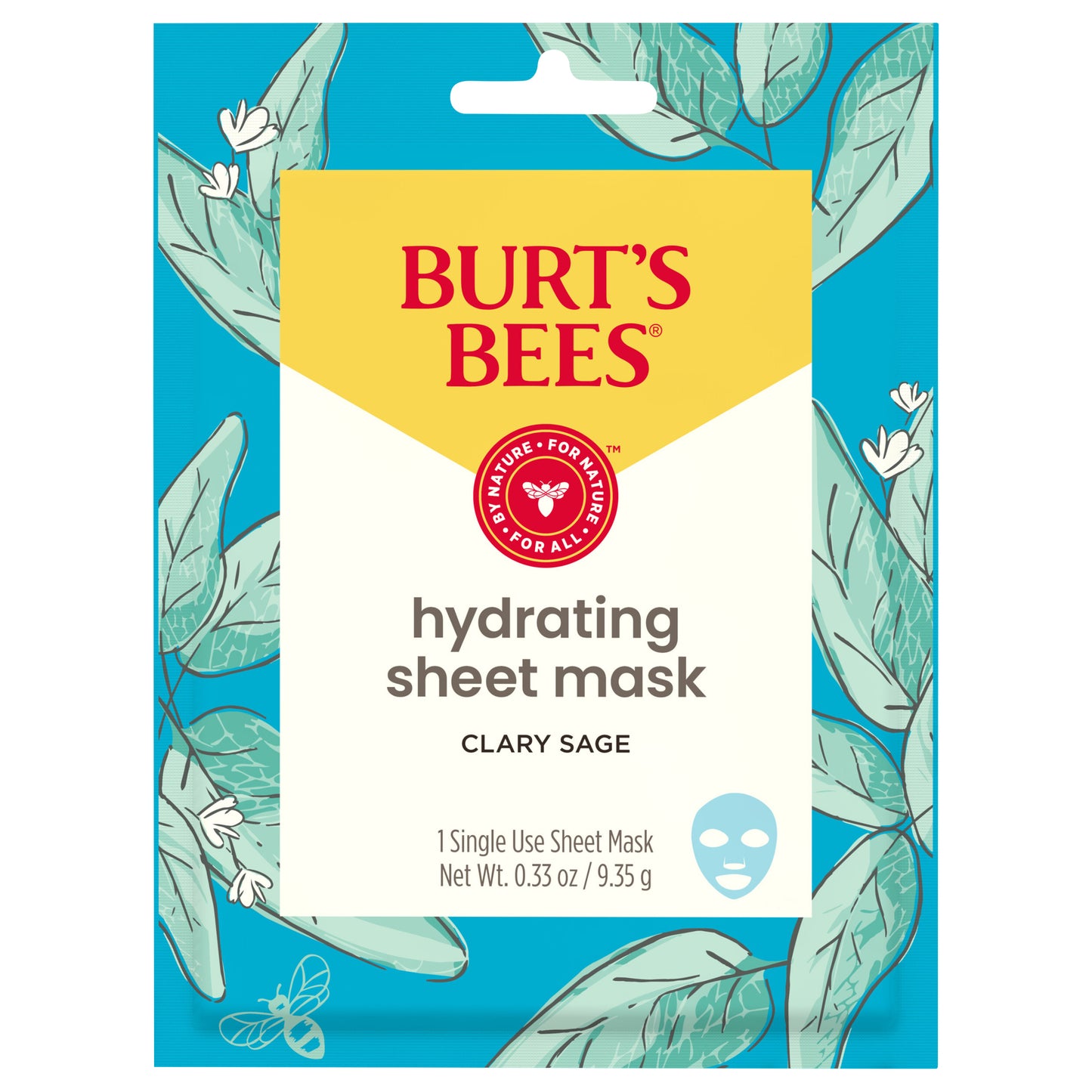 Burt's Bees Hydrating Face Mask, Single Use Sheet Mask
