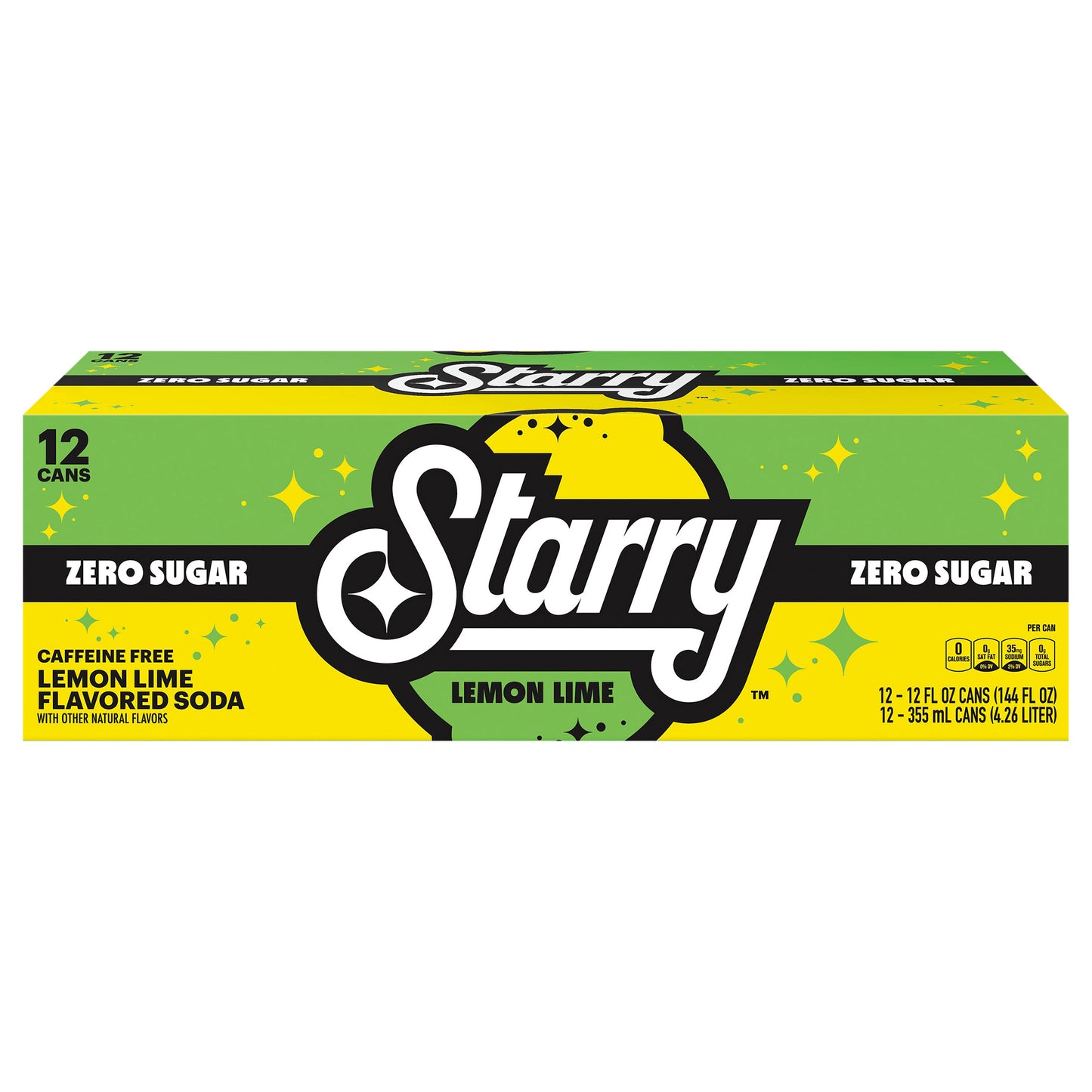 Starry Zero Sugar Soda Lemon Lime 12 Fl Oz 12 Count
