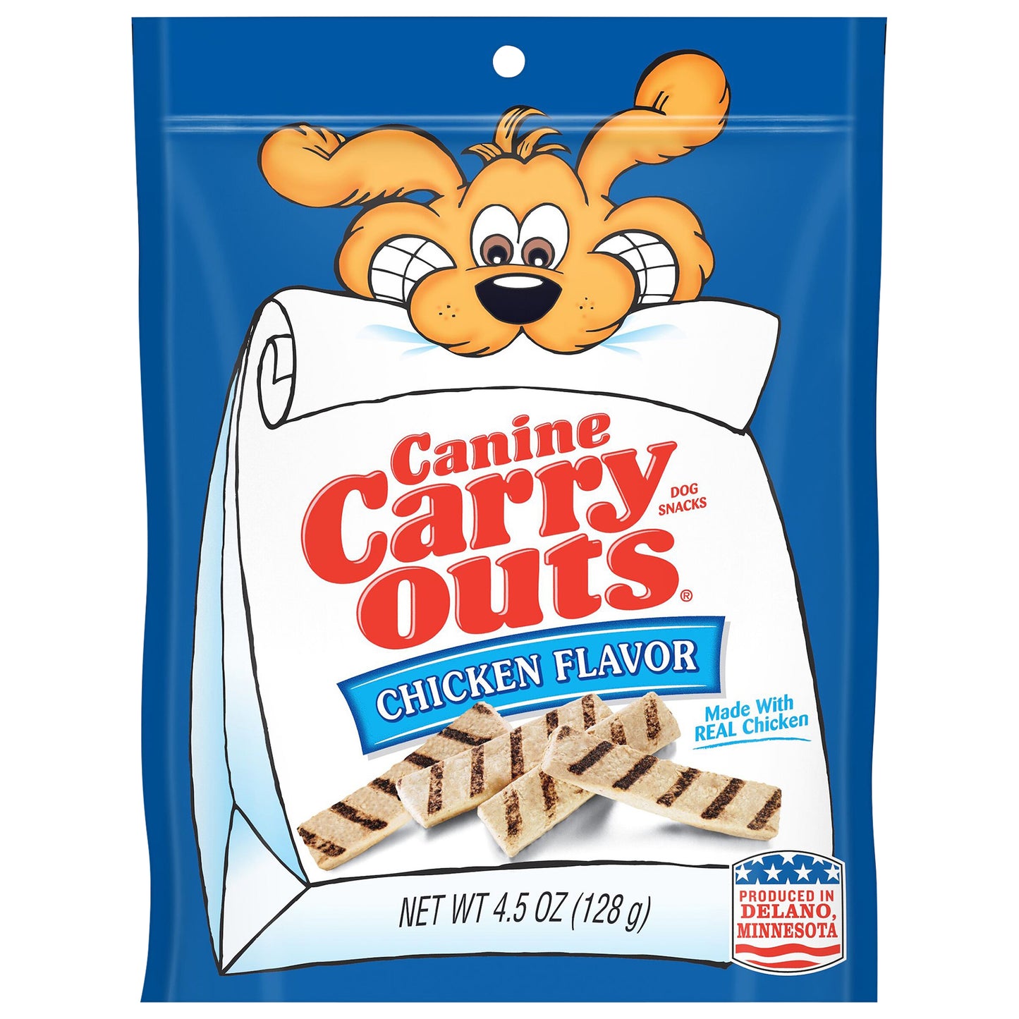 Canine Carry Outs Chicken Flavor Dog Treats, 4.5oz Bag