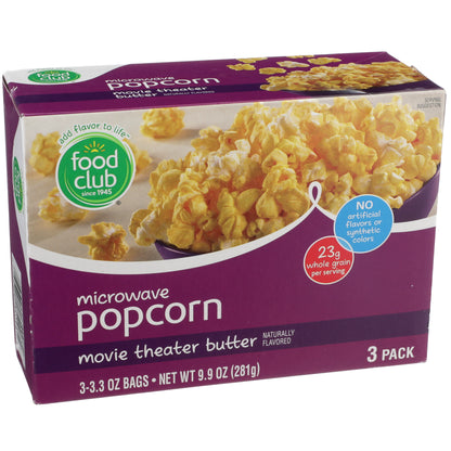 Movie Theater Butter Microwave Popcorn - 3 PACK NET WT 9.9 OZ