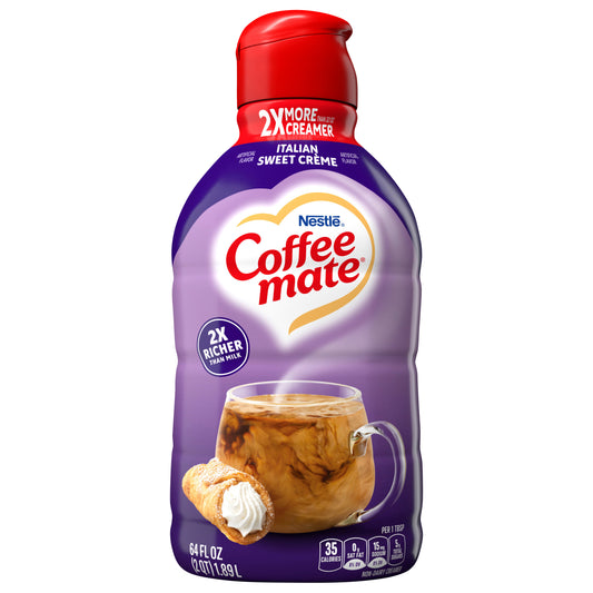 Nestle Coffee Mate  Italian Sweet Creme Liquid Coffee Creamer 64 fl oz.
