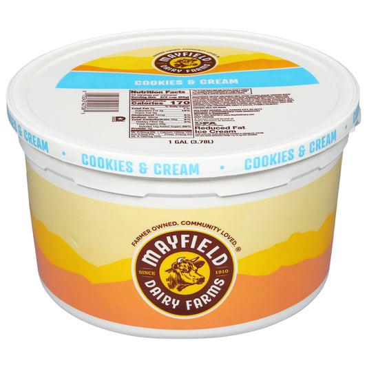 Mayfield Dairy Farms Reduced Fat Cookies & Cream Ice Cream 1 gal
