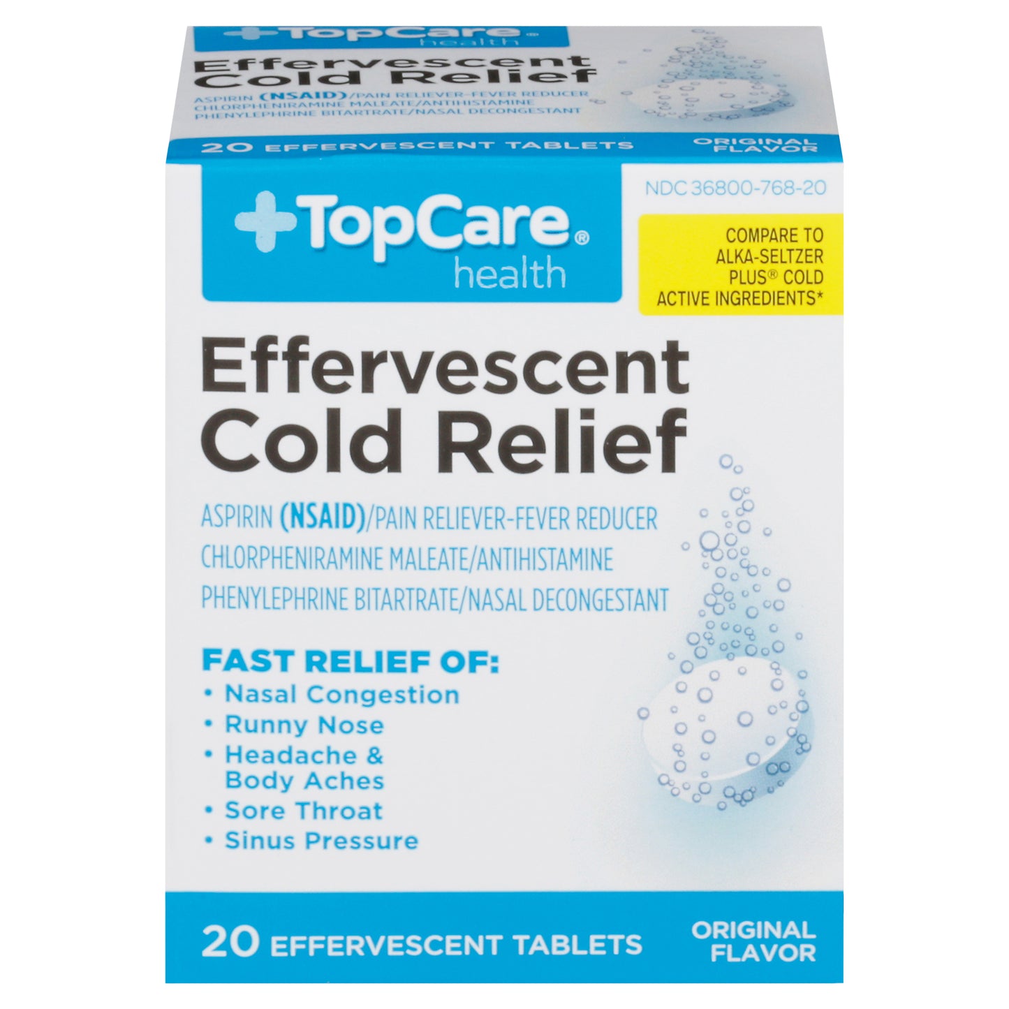 TopCare Health Original Effervescent Cold Relief 20 ea