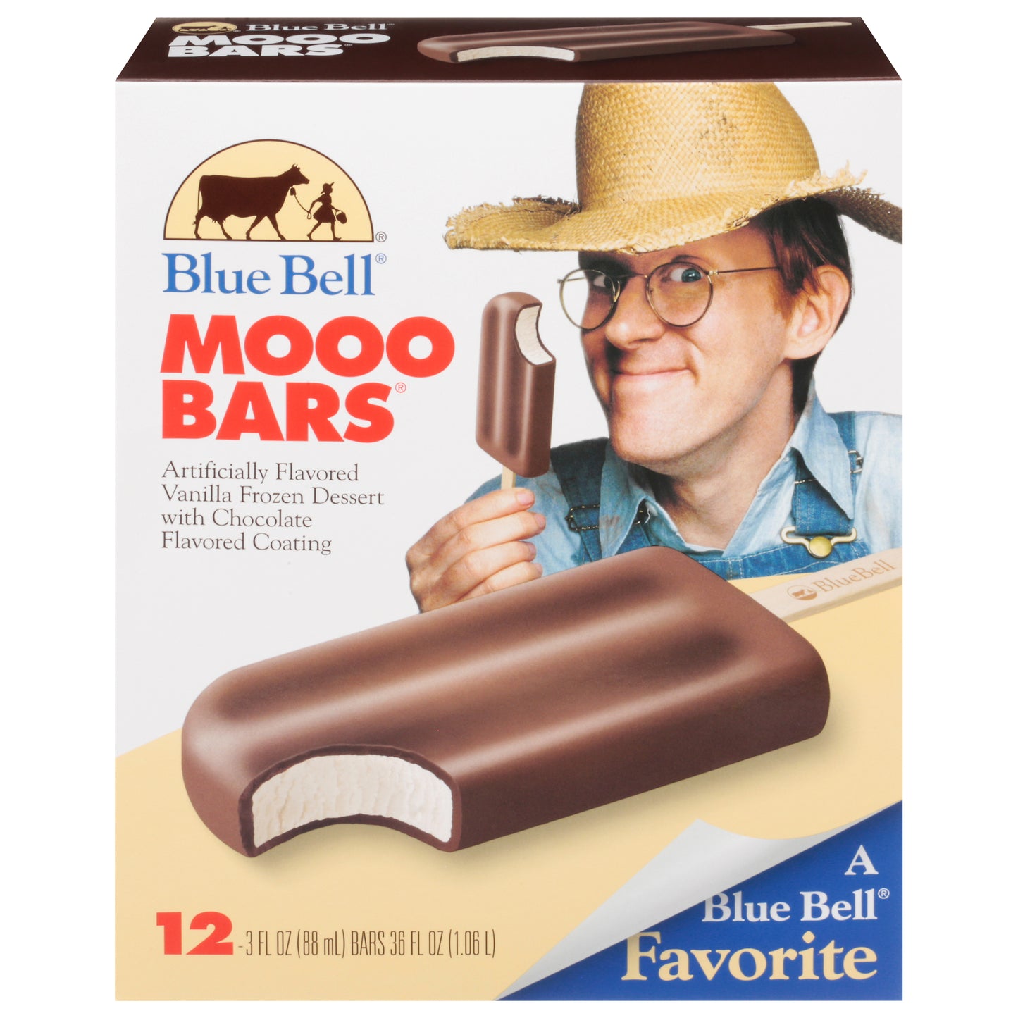 Blue Bell Mooo Bars - 12 ct / 3 fl oz