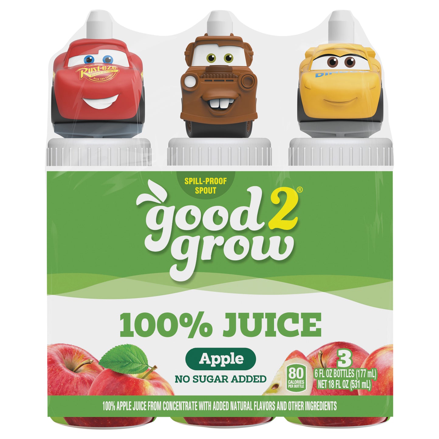 good2grow 6oz 100% Apple Juice 3 pack (Character Tops Will Vary)