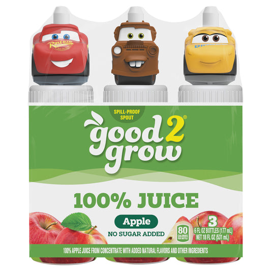 good2grow 6oz 100% Apple Juice 3 pack (Character Tops Will Vary)