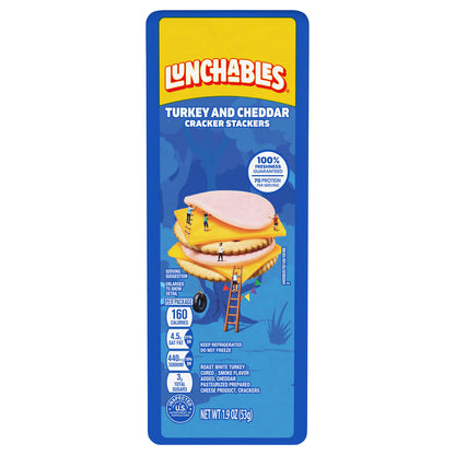 Lunchables Turkey and Cheddar Cracker Stackers Value Lunchables, 1.9 oz Tray