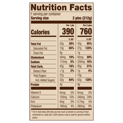 Marie Callender's Key Lime Mini Pies, 2 Pies, Frozen, 7.5 oz.