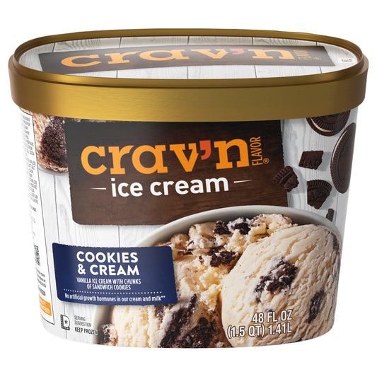 Crav'n Flavor Cookies & Cream Ice Cream 48 fl oz