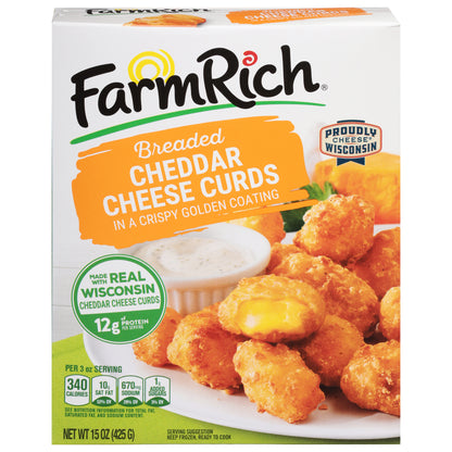 Farm Rich Breaded Cheddar Cheese Curds 15 oz