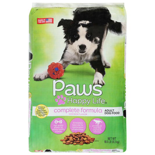 Paws Happy Life Adult Complete Formula Chicken Flavor Dog Food 18.5 lb