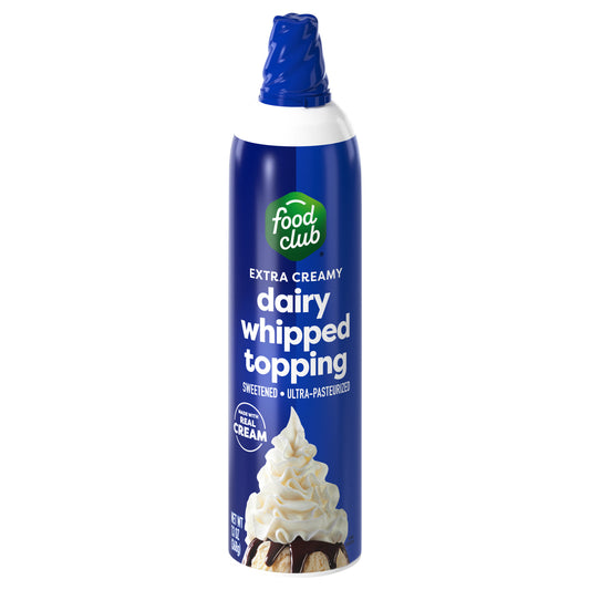 Food Club Extra Creamy Dairy Whipped Topping 13 oz