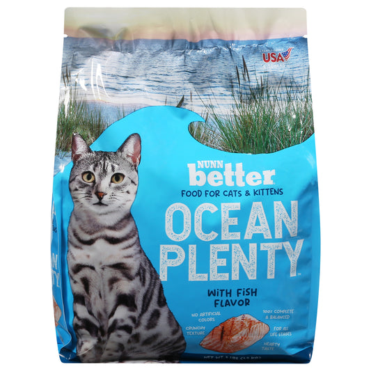 Nunn Better Ocean Plenty Food for Cats & Kittens with Fish Flavor 3 lb