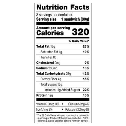 Smucker’s Uncrustables Up & Apple Morning Protein Snacks, Peanut Butter & Apple Cinnamon Jelly Sandwiches on Wheat Bread, 8 Count, 2.8 Oz. Each (Frozen)